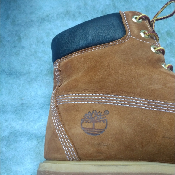 Timberland Women's 6 inch Wheat Nubuck Waterproof Boots Size 9.5 - Picture 12 of 12